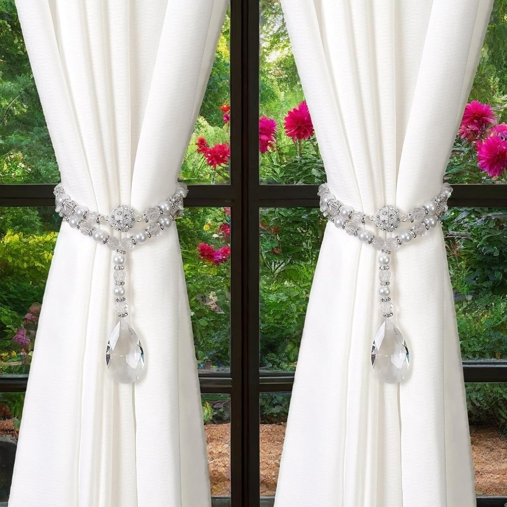 Elegant Crystal Curtain Tiebacks